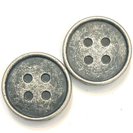 NEW Button Collection Antique Silver