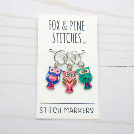 Colorful Owls | Stitch Markers
