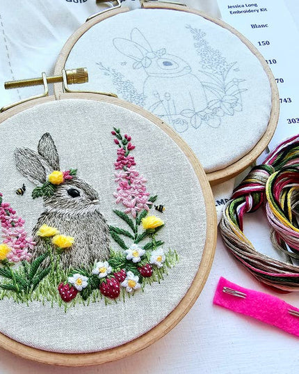 Berry Patch Bunny Embroidery Kit