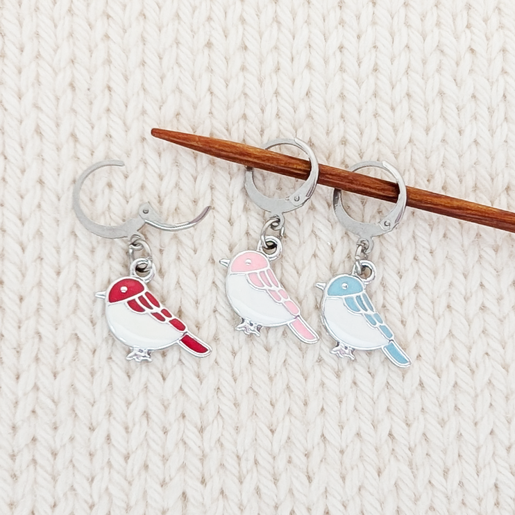 Birds of A Feather Locking Stitch Markers - Set of 3