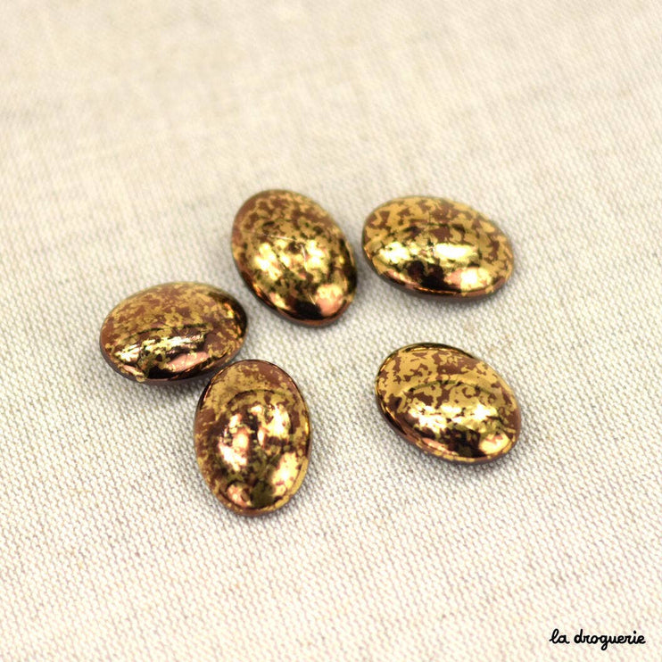 Button Avenue Montaigne 27 x 20 mm - Gold/Bronze