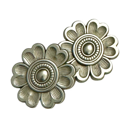 FLOWER Silver New Magnet Button