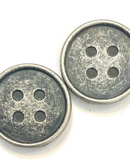 NEW Button Collection Antique Silver