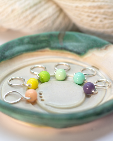 Medium Snag-free Stitch Markers : Silver