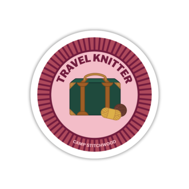 Travel Knitter Badge Sticker