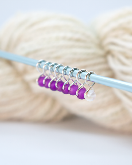 Extra Small Snag-free Stitch Markers : Silver