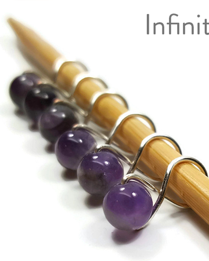 Amethyst Knitting or Crochet Stitch Markers