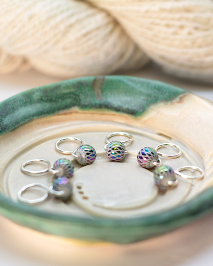 Medium Snag-free Stitch Markers : Silver