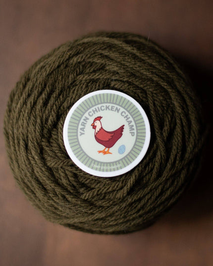 Yarn Chicken Badge Sticker