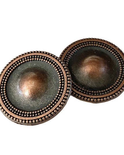 Antique BRONZE Magnet Button Pin Set