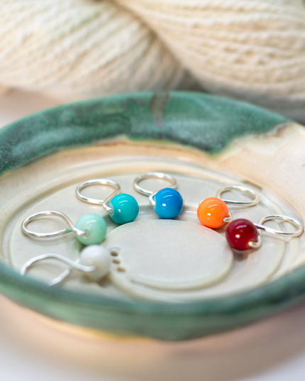 Medium Snag-free Stitch Markers : Silver