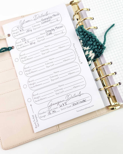 Night Forest Project Journal Planner for Knitters & Crocheters