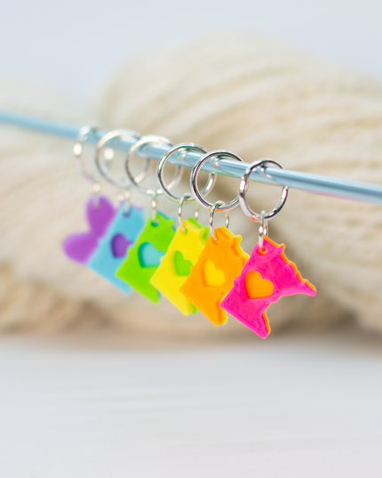 North Star Love Minnesota Stitch Markers