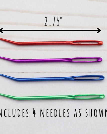 Darning Needles Bent Tip Aluminum Pack of 4