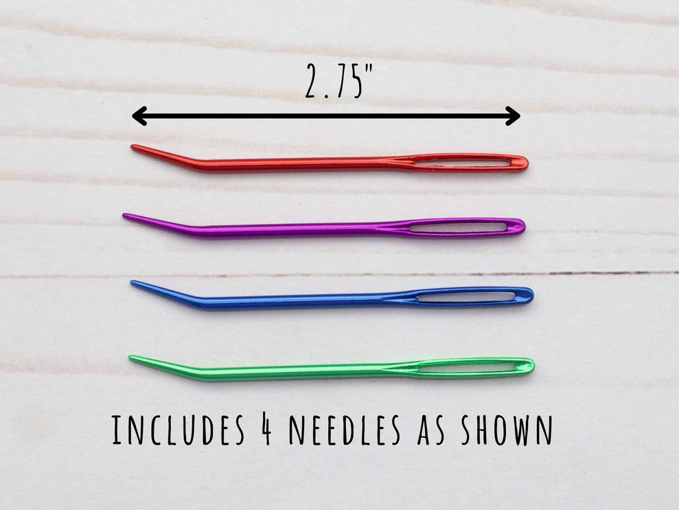 Darning Needles Bent Tip Aluminum Pack of 4