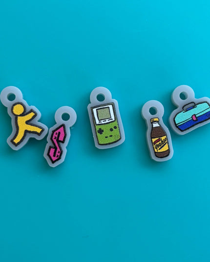 Knitting and Crochet Stitch Markers - 90s Kid Icons Retro