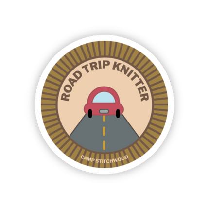 Road Trip Knitter Badge Sticker