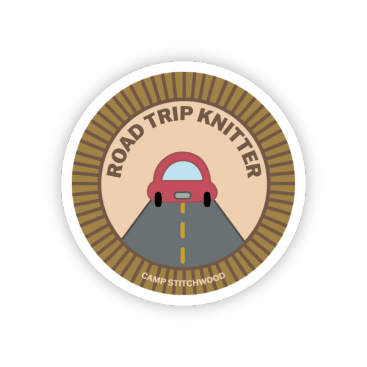 Road Trip Knitter Badge Sticker
