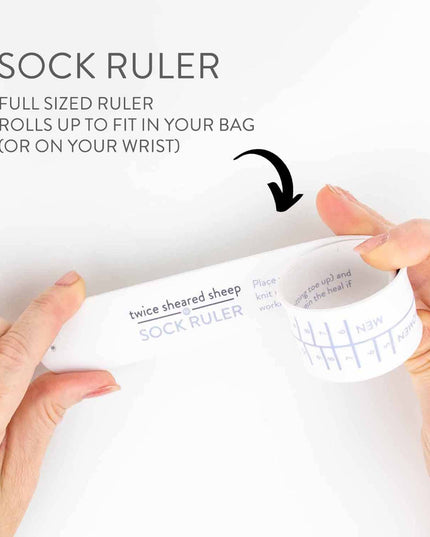 Sock Ruler - Sock Sizing Bracelet Ruler