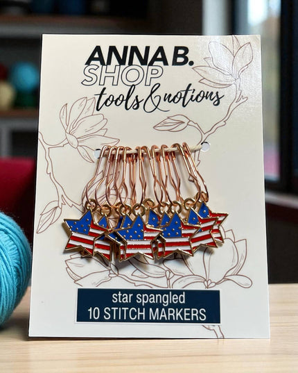 Star Spangled Stitch Markers - set of 10