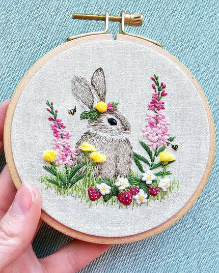 Berry Patch Bunny Embroidery Kit