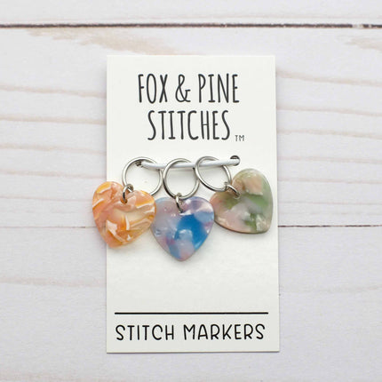 Heart Stained Glass Stitch Markers Knitting Notions