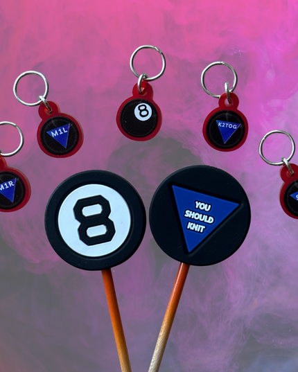 Knitting Stitch Markers - Magic 8 Ball Helpful BOR Set