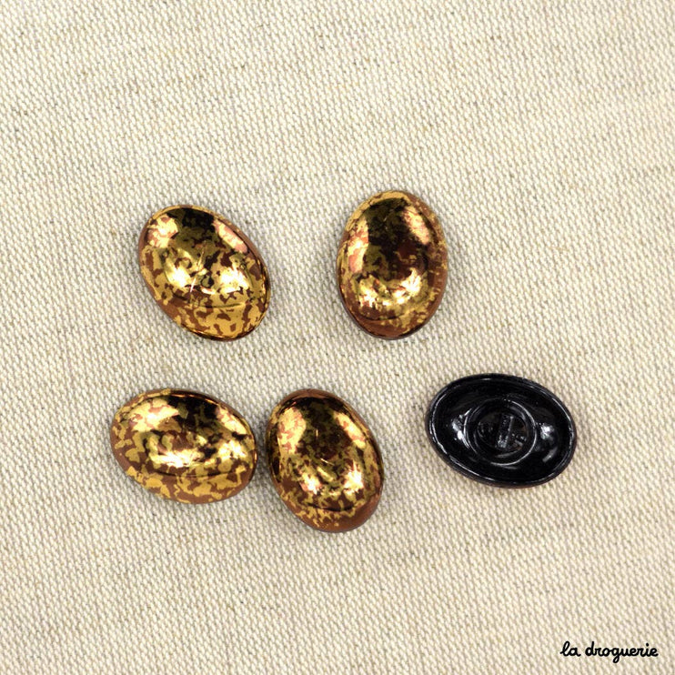 Button Avenue Montaigne 27 x 20 mm - Gold/Bronze
