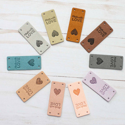 F&P Fold Over Faux Leather Tags