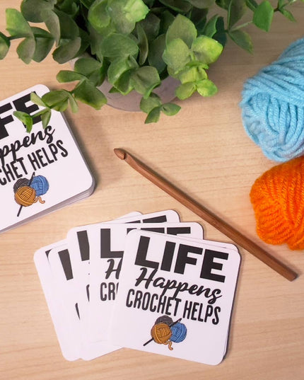 Life Happens Crochet Helps Sticker