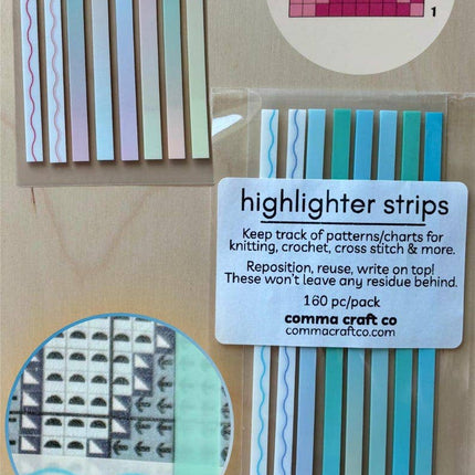 Highlighter Strips - Knitting Crochet Needlepoint Charts
