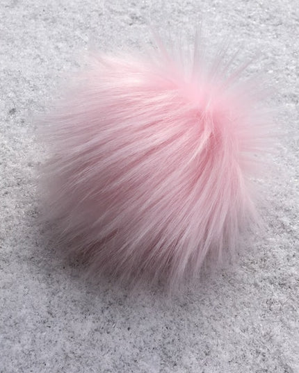 Pom Pom with Snap-Luxury Faux Fur