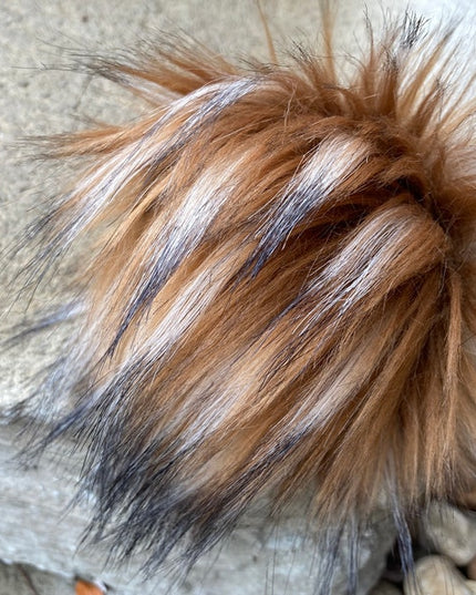 Pom Pom with Snap-Luxury Faux Fur