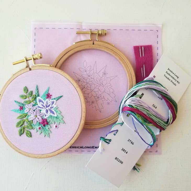 Tender Petals Embroidery Kit